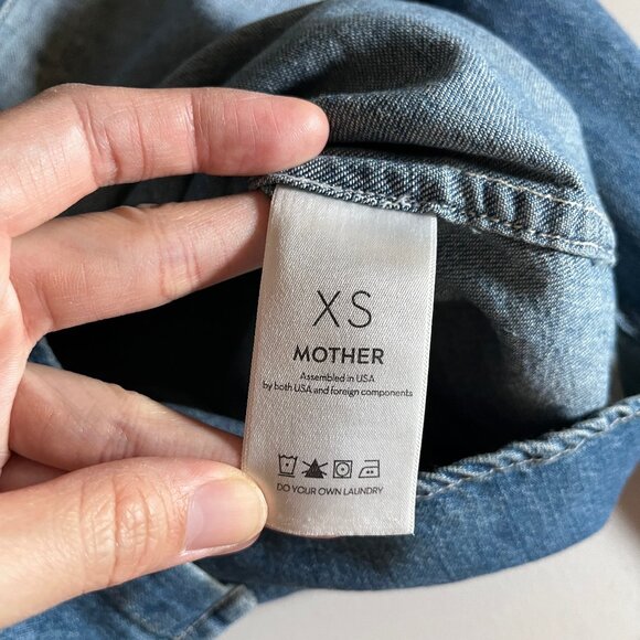 David Bowie Western Denim Snap Shirt By Mother Jeans - Men's Size M - Blue - Picture 7 of 12